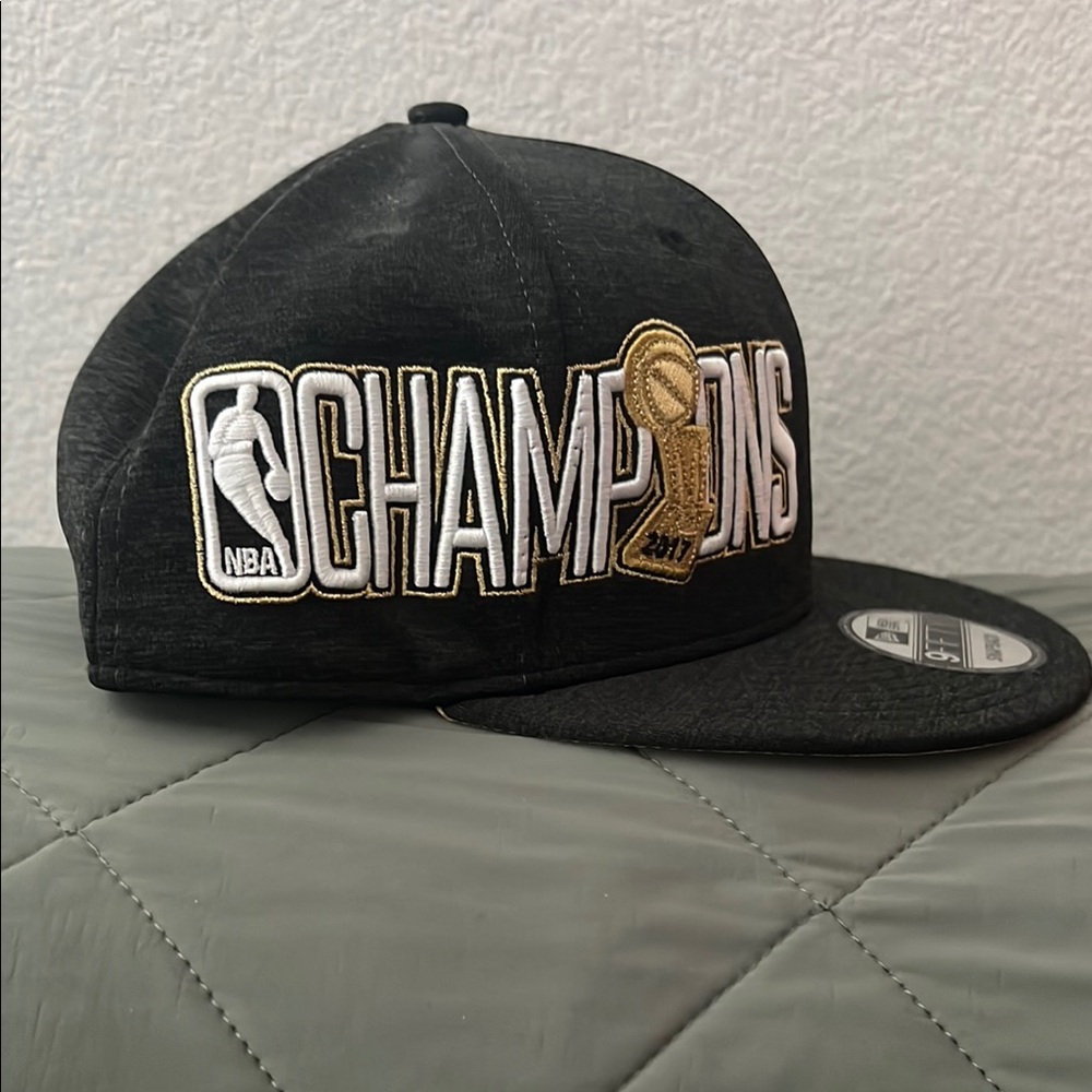 New Era Black NBA Champions Cap with Gold Accents